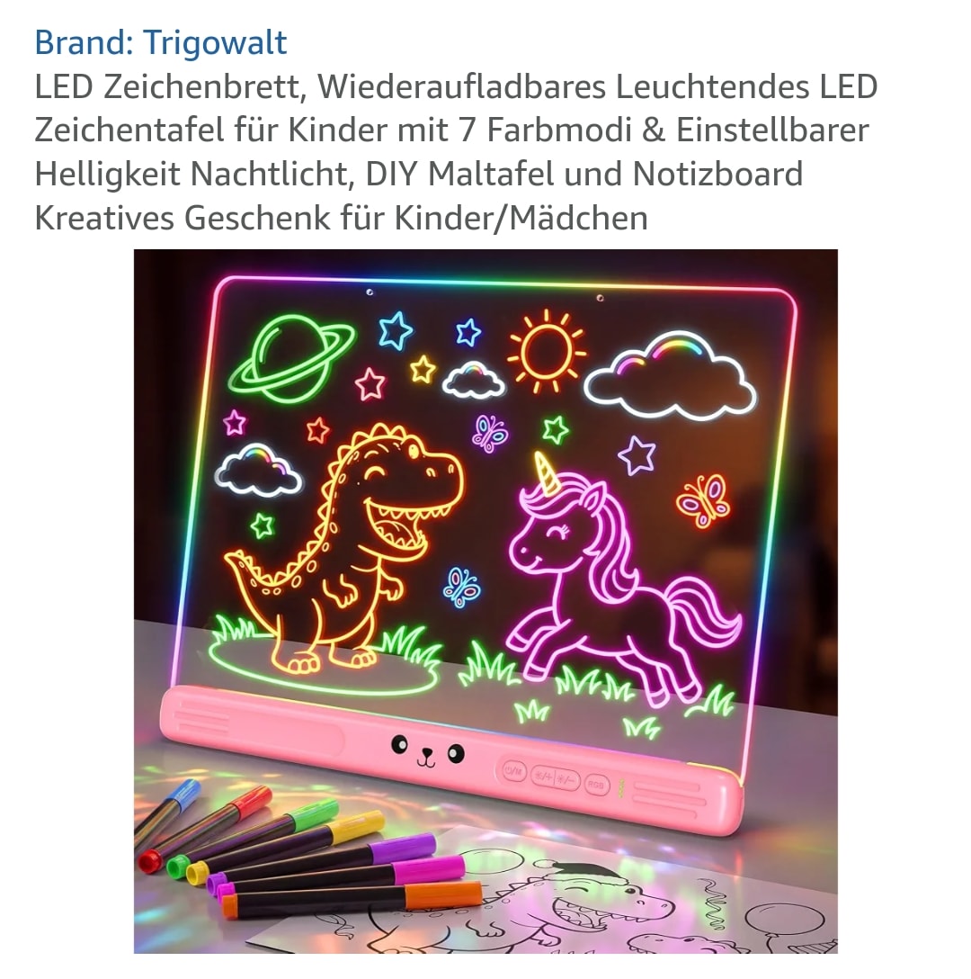LED Zeichenbrett, Wiederaufladbares Leuchtendes LED